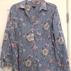 Talbots summer stripped & flowery tunic. 3x